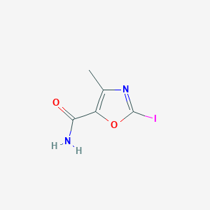 molecular formula C5H5IN2O2 B11866420 2-Iodo-4-methyloxazole-5-carboxamide 