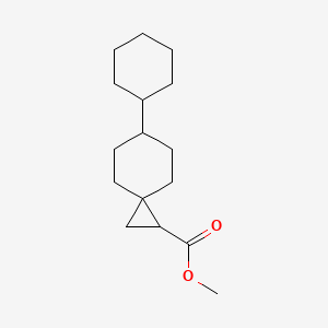 molecular formula C16H26O2 B11866421 Methyl 6-cyclohexylspiro[2.5]octane-1-carboxylate 
