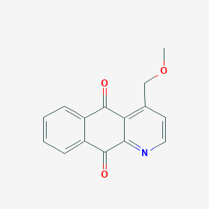 molecular formula C15H11NO3 B11866437 Benzo[g]quinoline-5,10-dione, 4-(methoxymethyl)- CAS No. 143858-52-0