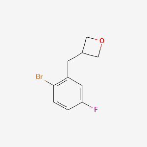 molecular formula C10H10BrFO B11866441 3-(2-Bromo-5-fluorobenzyl)oxetane 