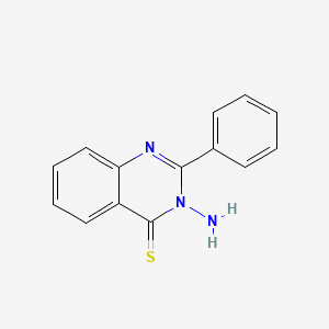 molecular formula C14H11N3S B11866482 3-Amino-2-phenylquinazoline-4(3H)-thione CAS No. 13961-55-2