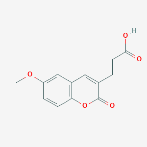 molecular formula C13H12O5 B11866503 3-(6-Methoxy-2-oxo-2H-chromen-3-yl)propanoic acid 