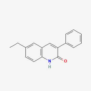 molecular formula C17H15NO B11866507 6-Ethyl-3-phenyl-2-quinolinol CAS No. 1031928-35-4