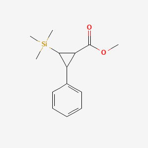 molecular formula C14H20O2Si B11866518 Methyl 2-phenyl-3-(trimethylsilyl)cyclopropane-1-carboxylate CAS No. 918432-06-1