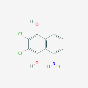 molecular formula C10H7Cl2NO2 B11866577 5-Amino-2,3-dichloronaphthalene-1,4-diol 