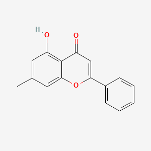 molecular formula C16H12O3 B11866582 5-Hydroxy-7-methyl-2-phenyl-4H-1-benzopyran-4-one CAS No. 33554-46-0