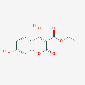 molecular formula C12H10O6 B11866583 Ethyl 4,7-dihydroxy-2-oxo-2H-chromene-3-carboxylate 