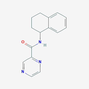 molecular formula C15H15N3O B11866596 N-(1,2,3,4-tetrahydronaphthalen-1-yl)pyrazine-2-carboxamide 