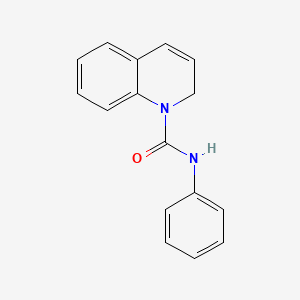 molecular formula C16H14N2O B11866601 Quinoline, 1,2-dihydro-1-phenylcarbamoyl- CAS No. 30831-91-5