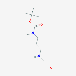 molecular formula C12H24N2O3 B11866609 tert-Butyl methyl(3-(oxetan-3-ylamino)propyl)carbamate 