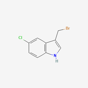 molecular formula C9H7BrClN B11866625 3-(Bromomethyl)-5-chloro-1H-indole 