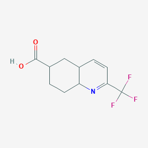 molecular formula C11H12F3NO2 B11866633 2-(Trifluoromethyl)-4A,5,6,7,8,8A-hexahydroquinoline-6-carboxylic acid CAS No. 1255099-19-4