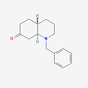 molecular formula C16H21NO B11866643 Trans-1-benzyloctahydroquinolin-7(1H)-one 