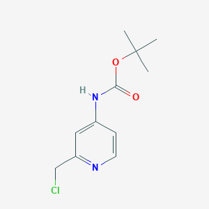 molecular formula C11H15ClN2O2 B11866656 Tert-butyl 2-(chloromethyl)pyridin-4-ylcarbamate 