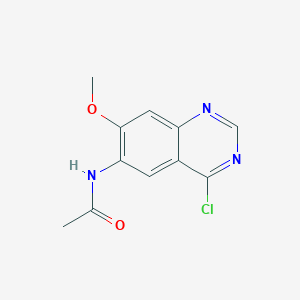 molecular formula C11H10ClN3O2 B11866665 N-(4-Chloro-7-methoxyquinazolin-6-yl)acetamide 
