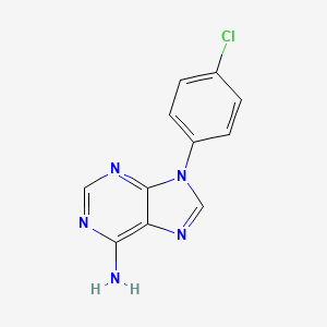 molecular formula C11H8ClN5 B11866701 9-(4-Chlorophenyl)-9h-purin-6-amine CAS No. 5444-42-8