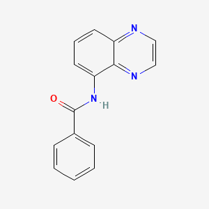 molecular formula C15H11N3O B11866714 N-(Quinoxalin-5-yl)benzamide CAS No. 431907-89-0
