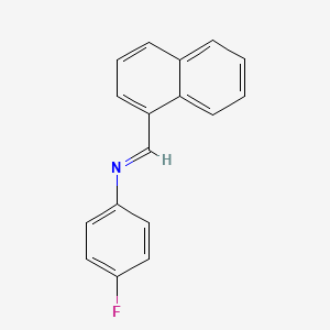 molecular formula C17H12FN B11866720 Benzenamine, 4-fluoro-N-(1-naphthalenylmethylene)- CAS No. 325802-83-3