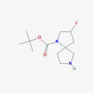 molecular formula C12H21FN2O2 B11866736 tert-Butyl 3-fluoro-1,7-diazaspiro[4.4]nonane-1-carboxylate 