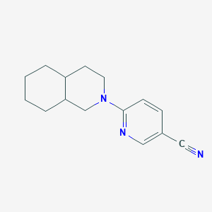 molecular formula C15H19N3 B11866759 6-(octahydroisoquinolin-2(1H)-yl)nicotinonitrile CAS No. 827322-93-0