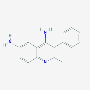 molecular formula C16H15N3 B11866770 2-Methyl-3-phenylquinoline-4,6-diamine CAS No. 828930-84-3