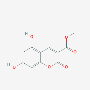 molecular formula C12H10O6 B11866774 Ethyl 5,7-dihydroxy-2-oxo-2H-chromene-3-carboxylate 