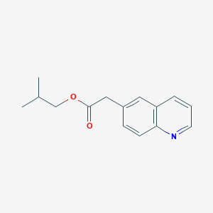 molecular formula C15H17NO2 B11866826 Isobutyl 2-(quinolin-6-yl)acetate 
