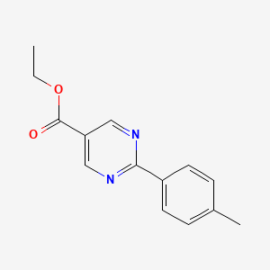 molecular formula C14H14N2O2 B11866894 Ethyl 2-(4-methylphenyl)pyrimidine-5-carboxylate CAS No. 65586-64-3