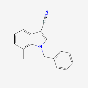 molecular formula C17H14N2 B11866906 1-Benzyl-7-methyl-1H-indole-3-carbonitrile 