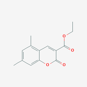 molecular formula C14H14O4 B11866925 Ethyl 5,7-dimethyl-2-oxo-2H-chromene-3-carboxylate 