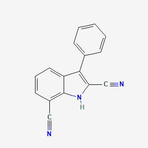 molecular formula C16H9N3 B11866955 3-Phenyl-1H-indole-2,7-dicarbonitrile CAS No. 62039-74-1
