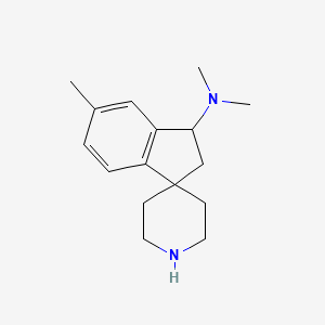 molecular formula C16H24N2 B11866995 N,N,5-Trimethyl-2,3-dihydrospiro[indene-1,4'-piperidin]-3-amine 