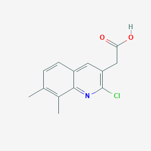 molecular formula C13H12ClNO2 B11867004 2-(2-Chloro-7,8-dimethylquinolin-3-yl)acetic acid 