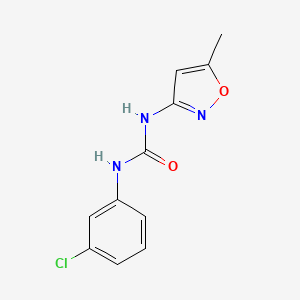 molecular formula C11H10ClN3O2 B11867024 1-(3-Chlorophenyl)-3-(5-methylisoxazol-3-yl)urea CAS No. 381698-55-1