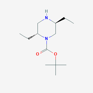molecular formula C13H26N2O2 B11867026 (2R,5S)-1-Boc-2,5-diethyl-piperazine 