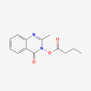 molecular formula C13H14N2O3 B11867039 2-Methyl-4-oxoquinazolin-3(4H)-yl butyrate CAS No. 27232-01-5