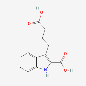 molecular formula C13H13NO4 B11867047 2-Carboxyindole-3-butyric acid CAS No. 31529-29-0