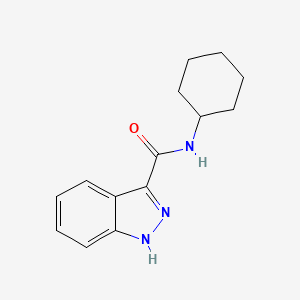 molecular formula C14H17N3O B11867050 N-Cyclohexyl-1H-indazole-3-carboxamide 