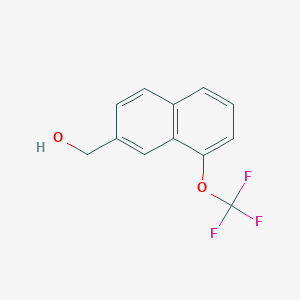 molecular formula C12H9F3O2 B11867060 1-(Trifluoromethoxy)naphthalene-7-methanol 