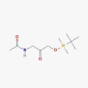 molecular formula C11H23NO3Si B11867076 N-(3-{[tert-Butyl(dimethyl)silyl]oxy}-2-oxopropyl)acetamide CAS No. 630113-19-8