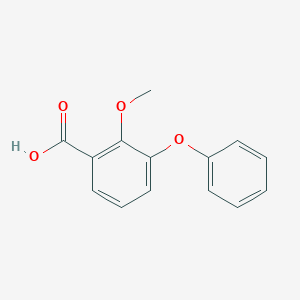 molecular formula C14H12O4 B11867229 2-Methoxy-3-phenoxybenzoic acid 