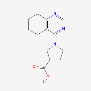 molecular formula C13H17N3O2 B11867246 1-(5,6,7,8-Tetrahydroquinazolin-4-yl)pyrrolidine-3-carboxylic acid 