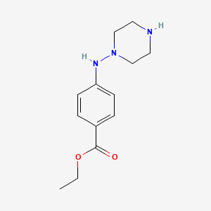 molecular formula C13H19N3O2 B11867280 Ethyl 4-(piperazin-1-ylamino)benzoate 