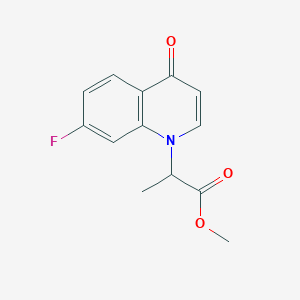 molecular formula C13H12FNO3 B11867288 Methyl 2-(7-fluoro-4-oxoquinolin-1(4H)-yl)propanoate 