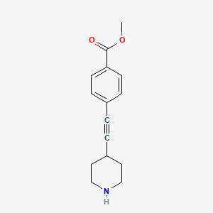 molecular formula C15H17NO2 B11867315 Pip-alkyne-Ph-COOCH3 