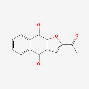 molecular formula C14H10O4 B11867350 Naphtho[2,3-b]furan-4,9-dione, 2-acetyl-3a,9a-dihydro- 