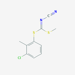 molecular formula C10H9ClN2S2 B118674 [(3-Chloro-2-methylphenyl)sulfanyl-methylsulfanylmethylidene]cyanamide CAS No. 152382-29-1