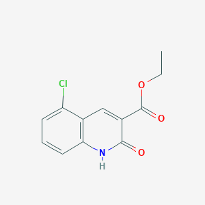 molecular formula C12H10ClNO3 B11867414 Ethyl 5-chloro-2-oxo-1,2-dihydroquinoline-3-carboxylate CAS No. 889939-13-3