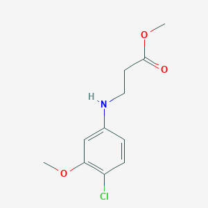 molecular formula C11H14ClNO3 B11867490 Methyl 3-((4-chloro-3-methoxyphenyl)amino)propanoate 