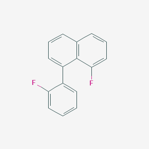 molecular formula C16H10F2 B11867501 1-Fluoro-8-(2-fluorophenyl)naphthalene 